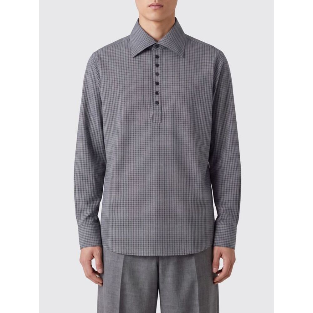 Dries Van Noten Men Dries Van Noten Vichy Cotton Shirt With French Collar